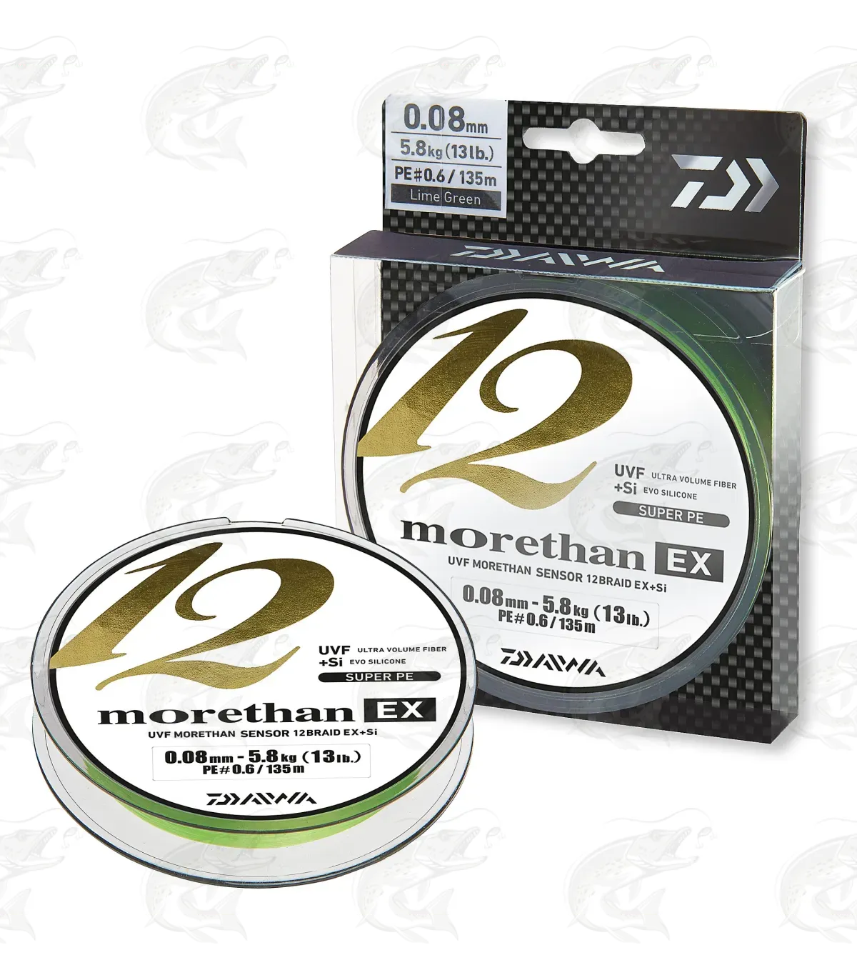 Daiwa Morethan 12 Braid Ex+Si Braided Line 2 Daiwa Morethan 12 Braid Ex+Si Braided Line - Image 2