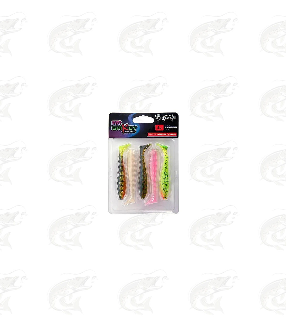 Fox Rage Spikey Shad UV Mixed Colors (5 Pcs) 2 Fox Rage Spikey Shad UV Mixed Colors (5 Pcs) - Image 2