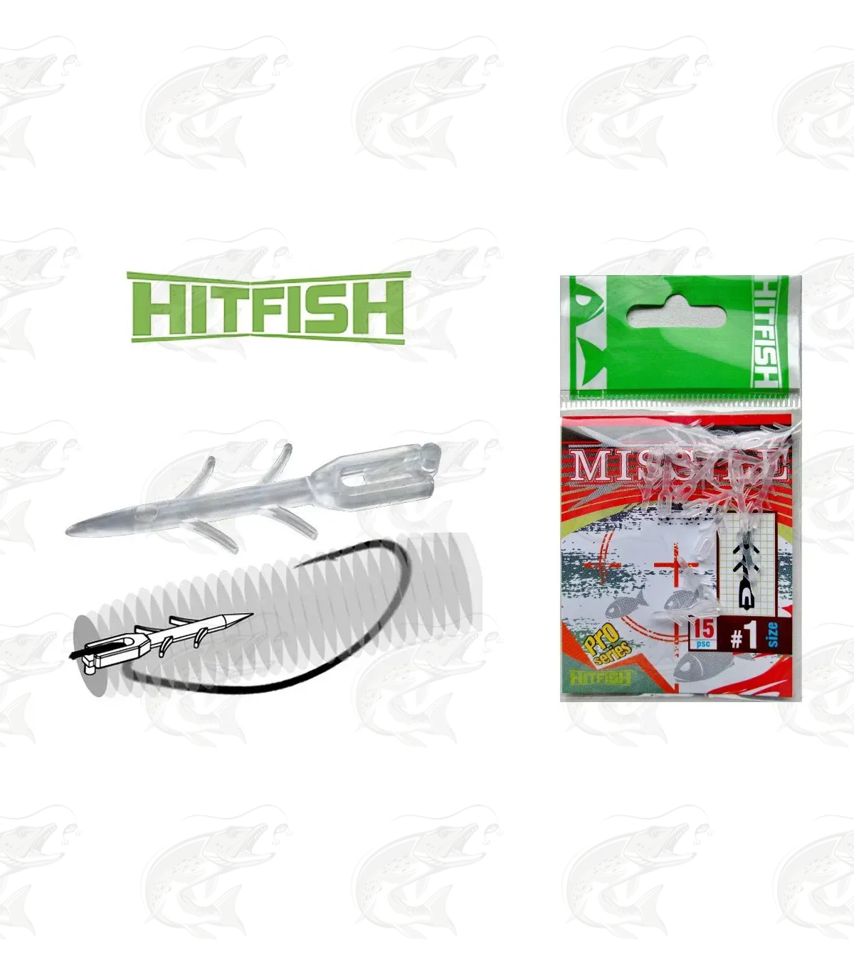 Plastic Stopper For Offset Hooks "HITFISH Missile" 1 Plastic Stopper For Offset Hooks "HITFISH Missile"
