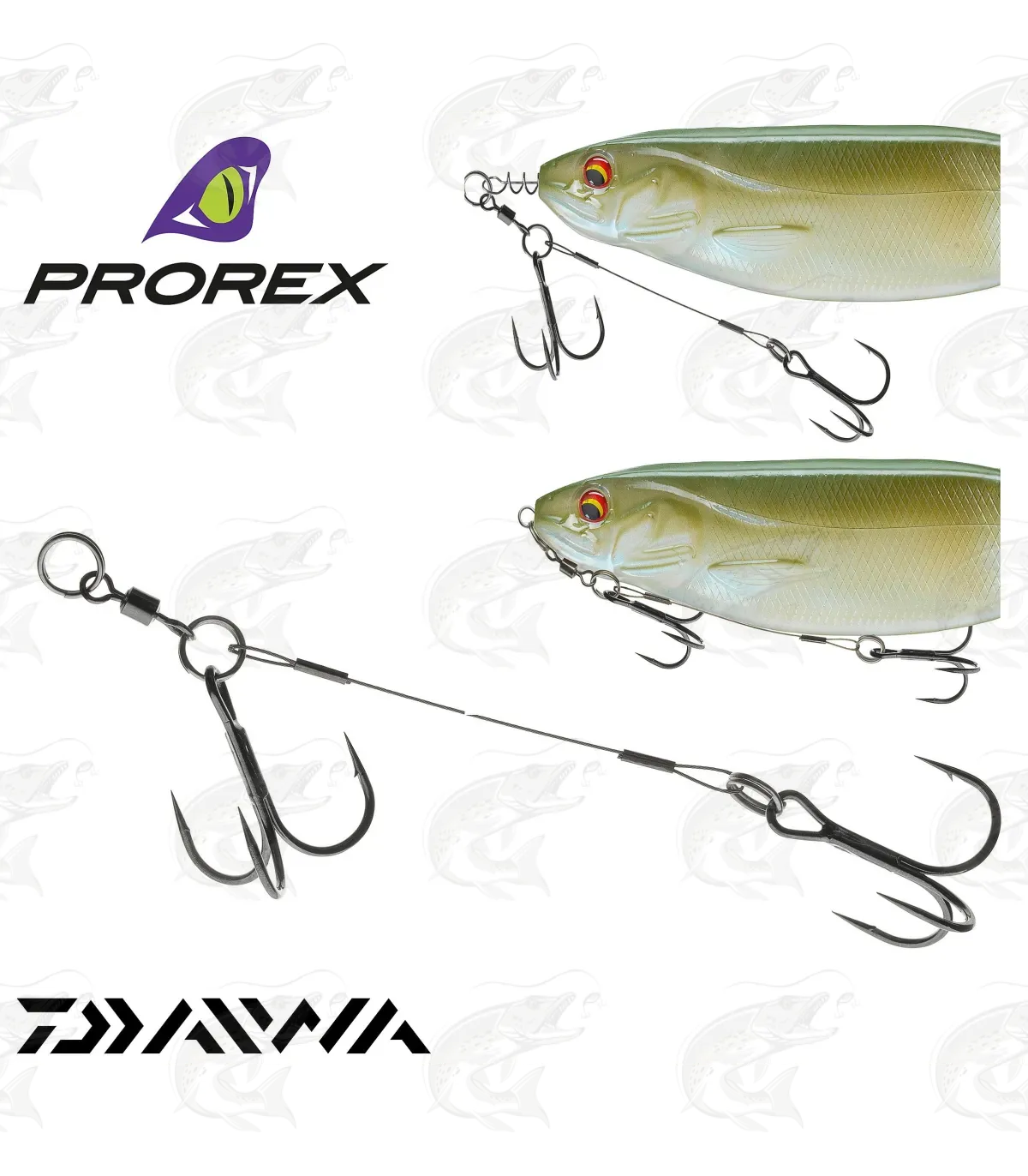 Rig For Soft Baits "Daiwa Prorex Screw-In Assist Hook" 1 Rig For Soft Baits "Daiwa Prorex Screw-In Assist Hook"