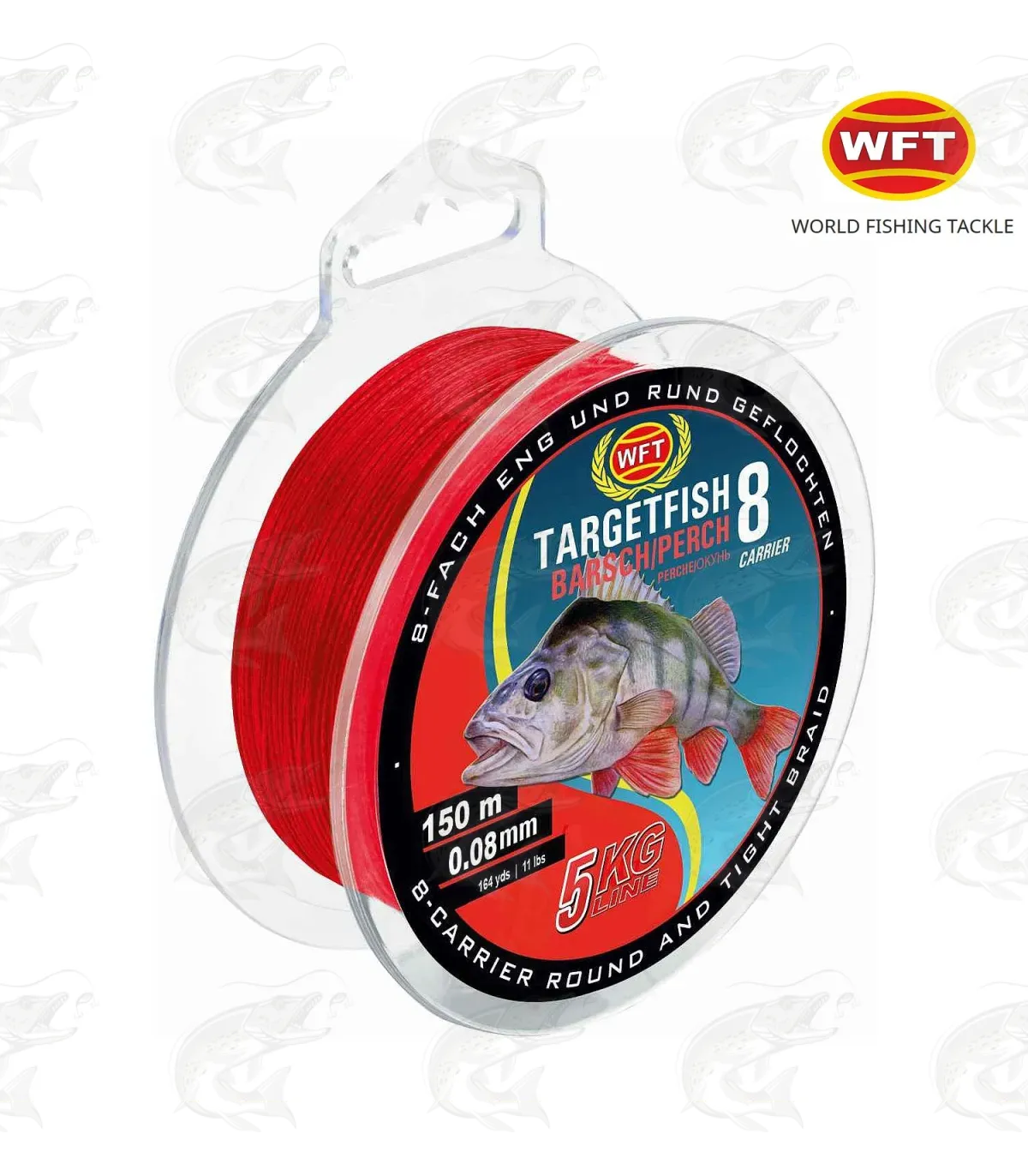 WFT Targetfish 8 Barsch / Perch Braided Line 1 WFT Targetfish 8 Barsch / Perch Braided Line